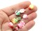 25 10mm Cupcake, Popsicle, Ice Cream and Candy Beads - Mixed Sweet Treat Clay Beads